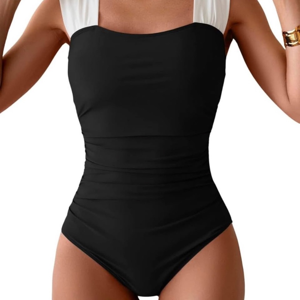 Amazon Black and White Women's One Piece Swimsuit